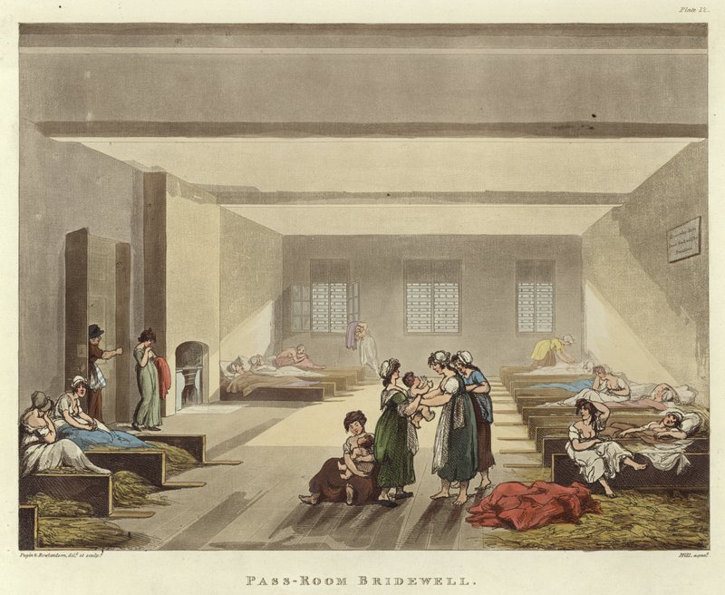 Passera rummet Bridewell av Pugin and Rowlandson