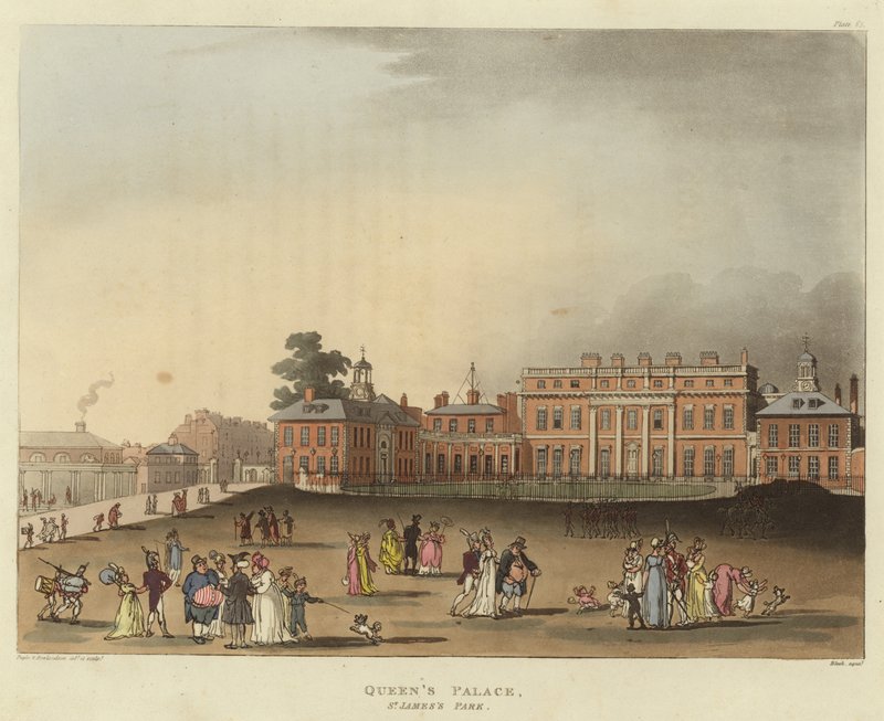 Drottningens palats av Pugin and Rowlandson
