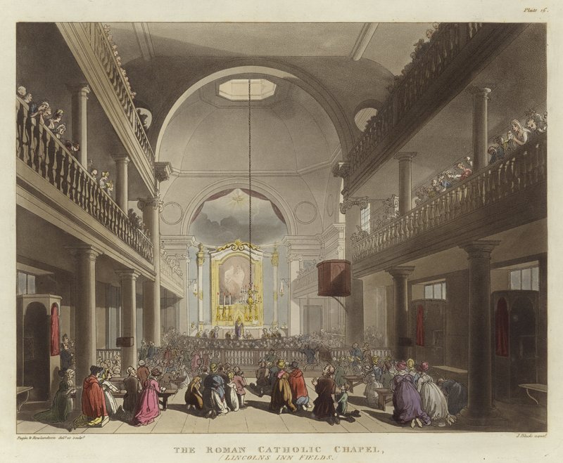 Det romersk-katolska kapellet av Pugin and Rowlandson