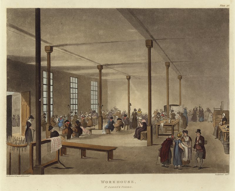 Fattighus av Pugin and Rowlandson