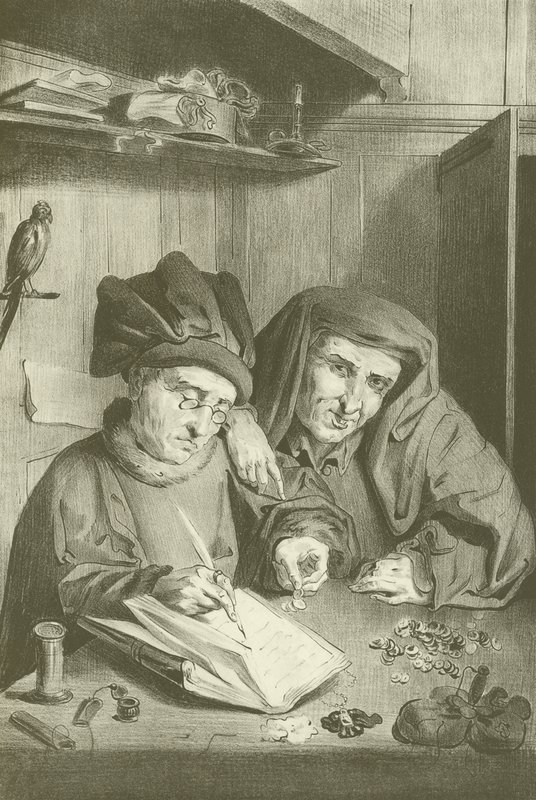 Skatteindrivarna av Quentin Massys or Metsys