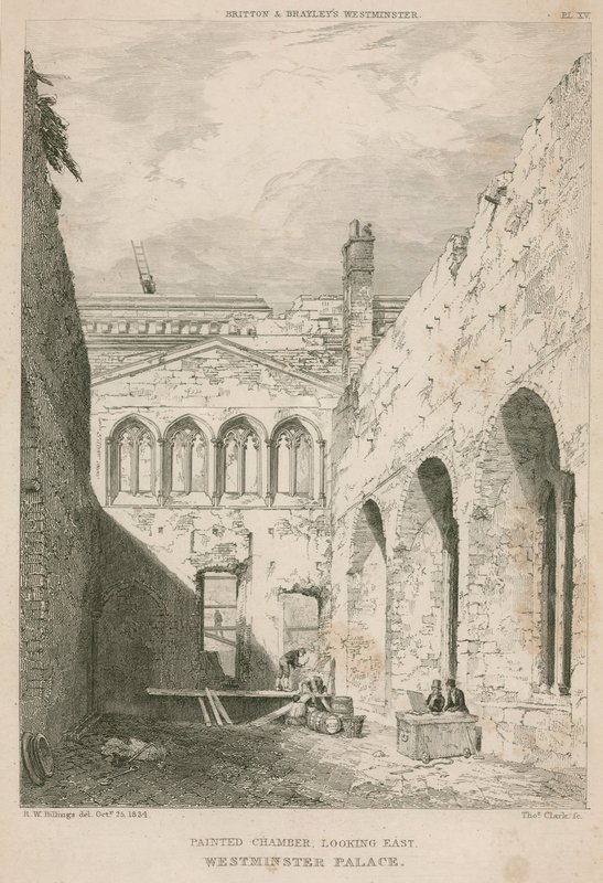 Målad kammare, Westminster Palace, London, österut av R. W. Billings