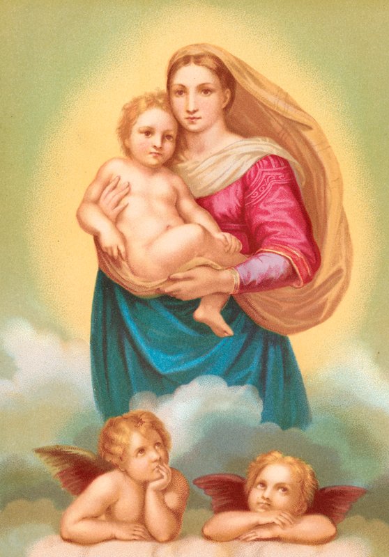 Den sixtinska madonnan av Raffaello Sanzio Raphael