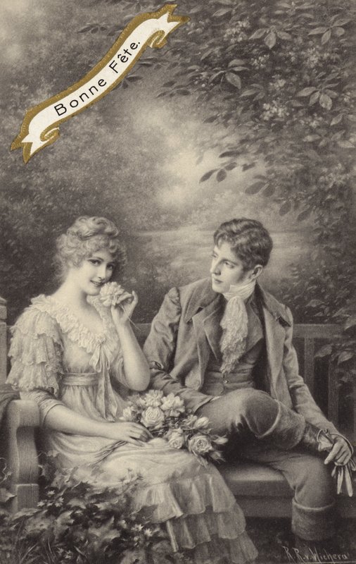 Par på en bänk av Raimund Ritter Von Brennerstein Wichera