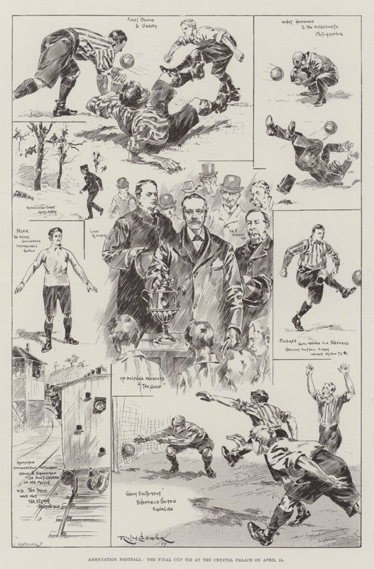 Förbundsfotboll, finalen i cupen på Crystal Palace den 15 april av Ralph Cleaver