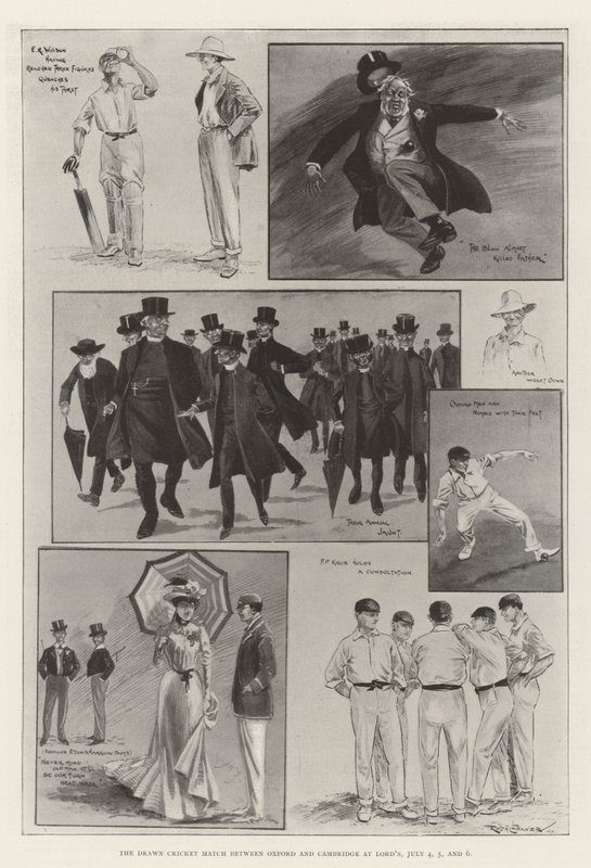 The Drawn Cricket Match mellan Oxford och Cambridge på Lord