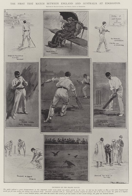 Den första testmatchen mellan England och Australien på Edgbaston av Ralph Cleaver
