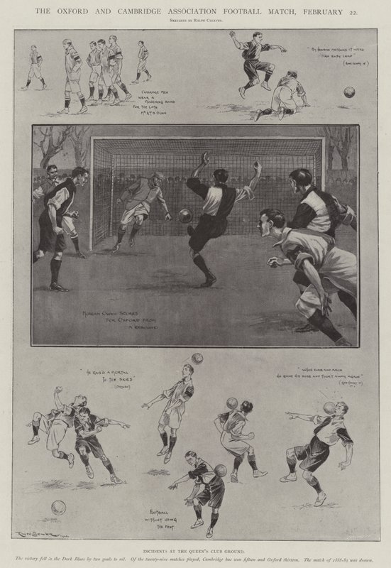 Oxford och Cambridge Association Football Match, 22 februari av Ralph Cleaver