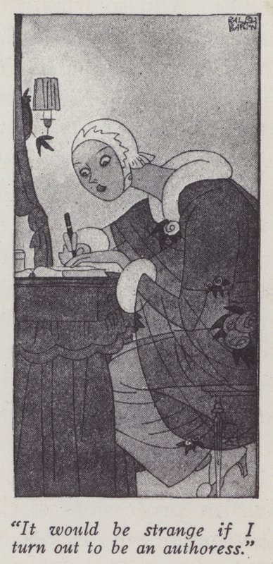 Illustration till Gentlemen Prefer Blondes av Anita Loos (litografi) av Ralph Barton