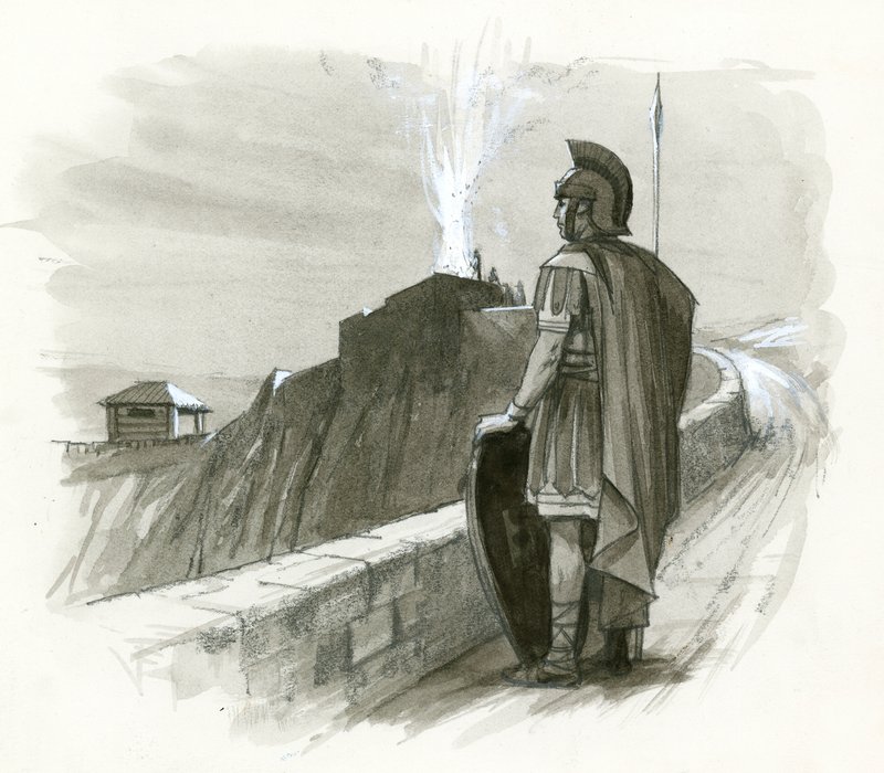 En romersk signaleld av Ralph Bruce