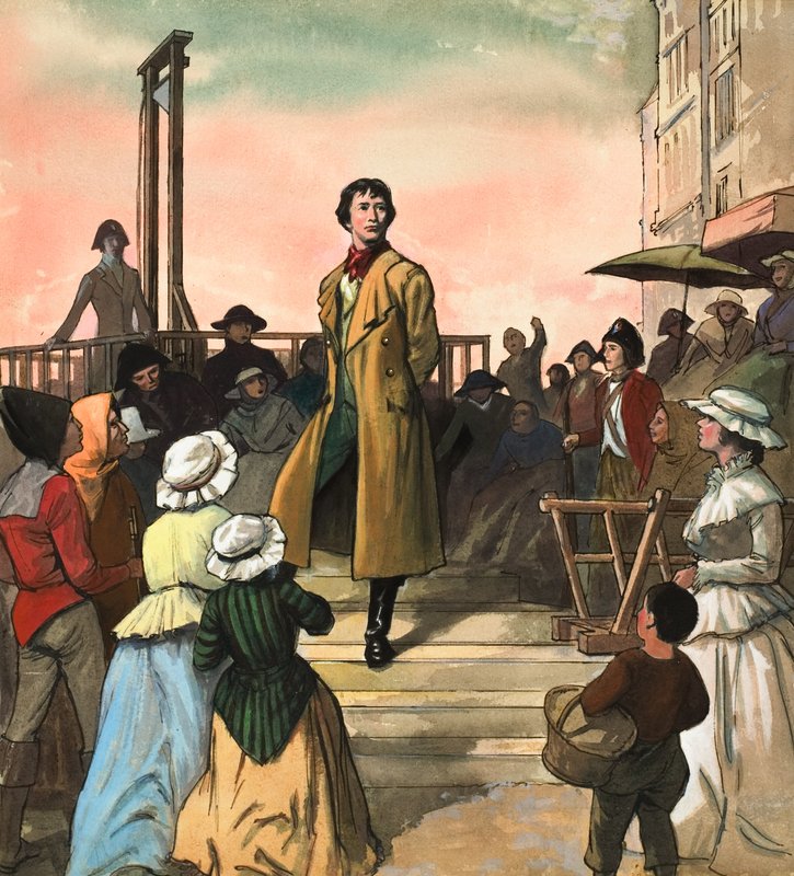 Sydney Carton, ur "En berättelse om två städer" av Charles Dickens (gouache på papper) av Ralph Bruce