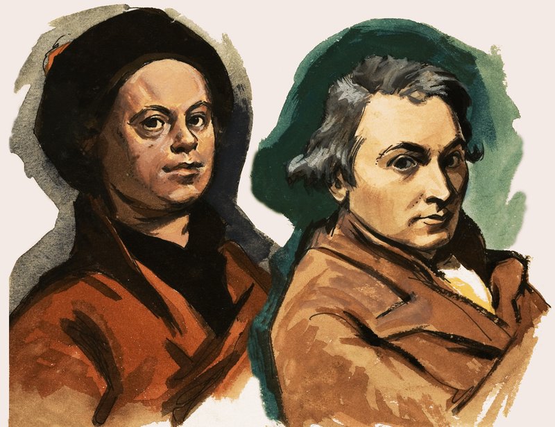 William Hogarth och George Romney av Ralph Bruce