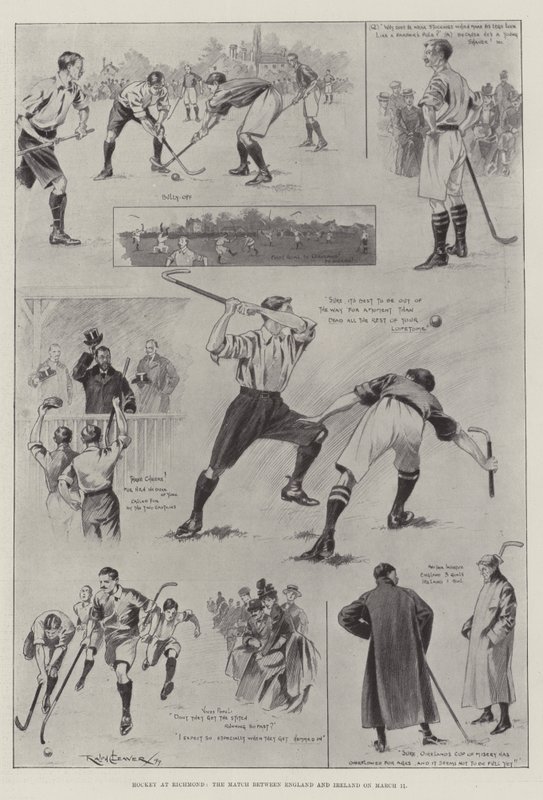 Hockey på Richmond, matchen mellan England och Irland den 11 mars av Ralph Cleaver