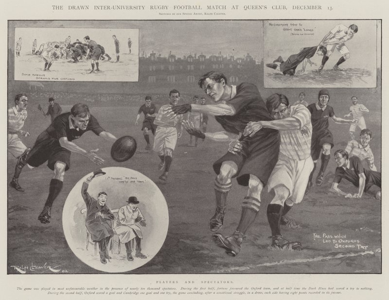 Drawn Inter-University Rugby Football Match på Queen