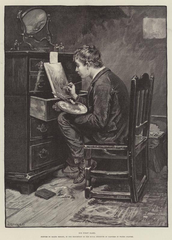 Hans första staffli av Ralph Hedley