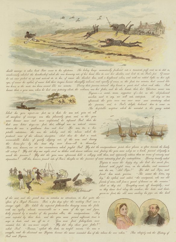 Paul och Virginia, eller den allra sista av smugglarna (chromolitho) av Randolph Caldecott