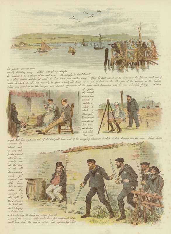 Paul och Virginia, eller de allra sista smugglarna (chromolitho) av Randolph Caldecott