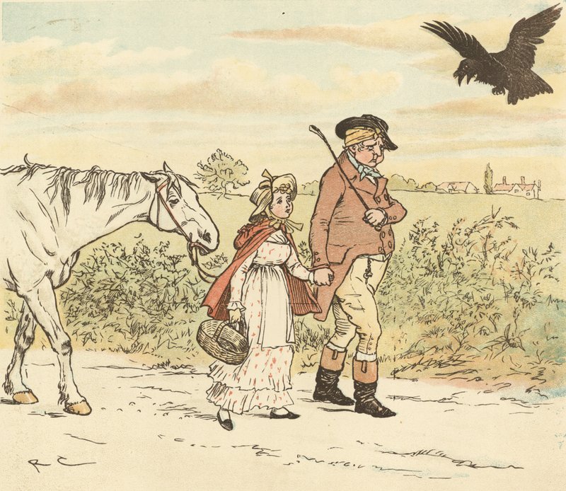 En bonde travade på sitt gråa sto av Randolph Caldecott