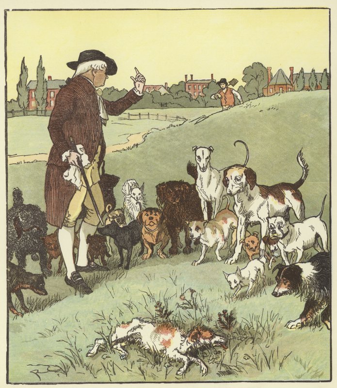En elegi på döden av en galen hund av Randolph Caldecott