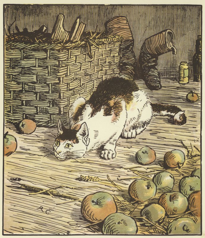 The House That Jack Built (färg litho) av Randolph Caldecott