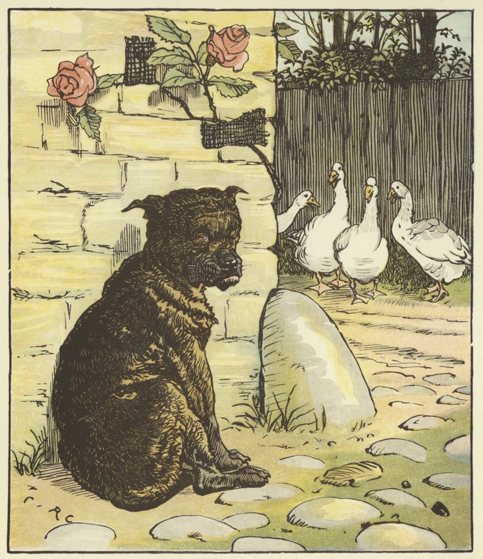 The House That Jack Built (färg litho) av Randolph Caldecott