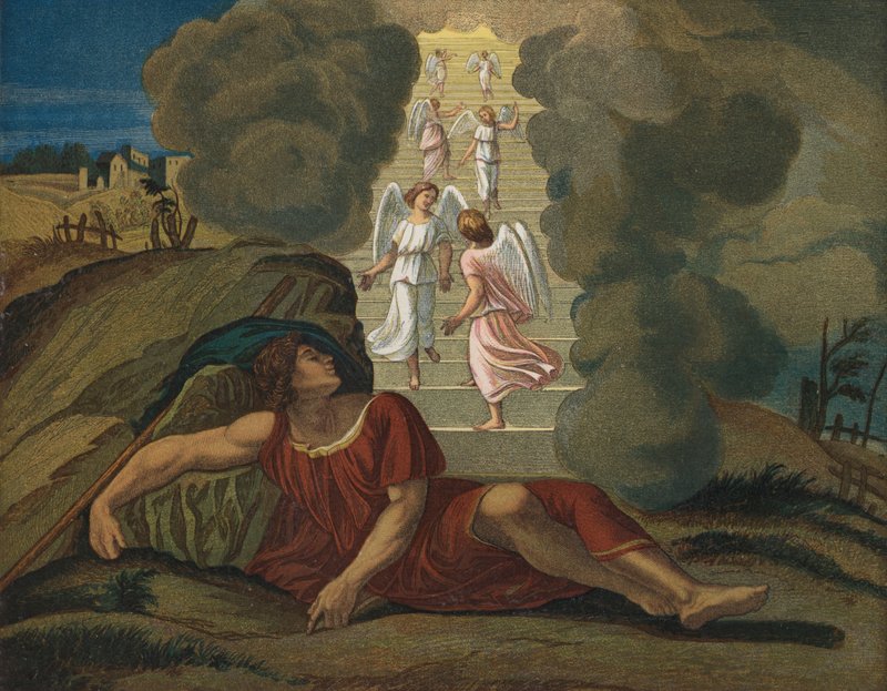 Jacobs dröm av after Raphael