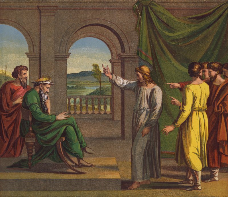 Josef tolkar Faraos dröm av after Raphael