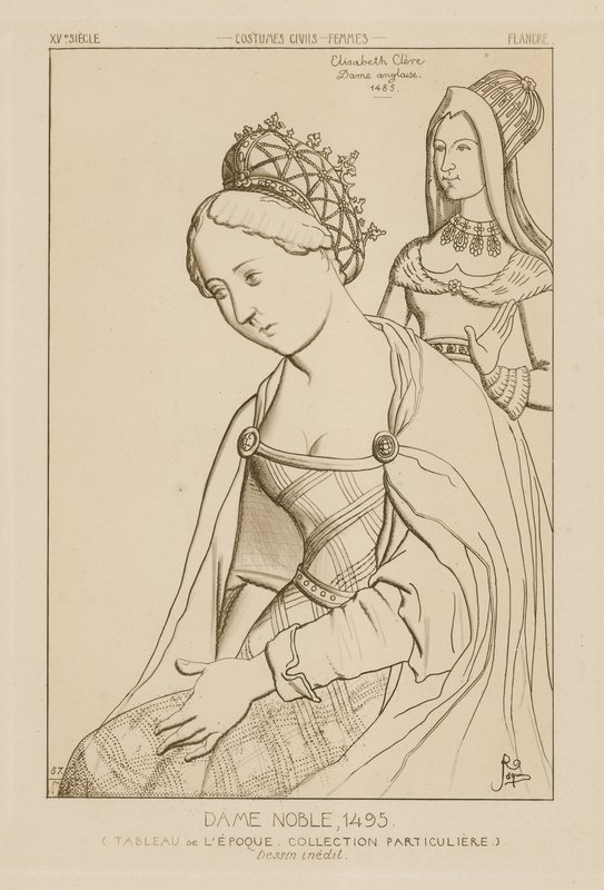 Elizabeth Clere, engelsk adelsdam, 1495 av Raphael Jacquemin