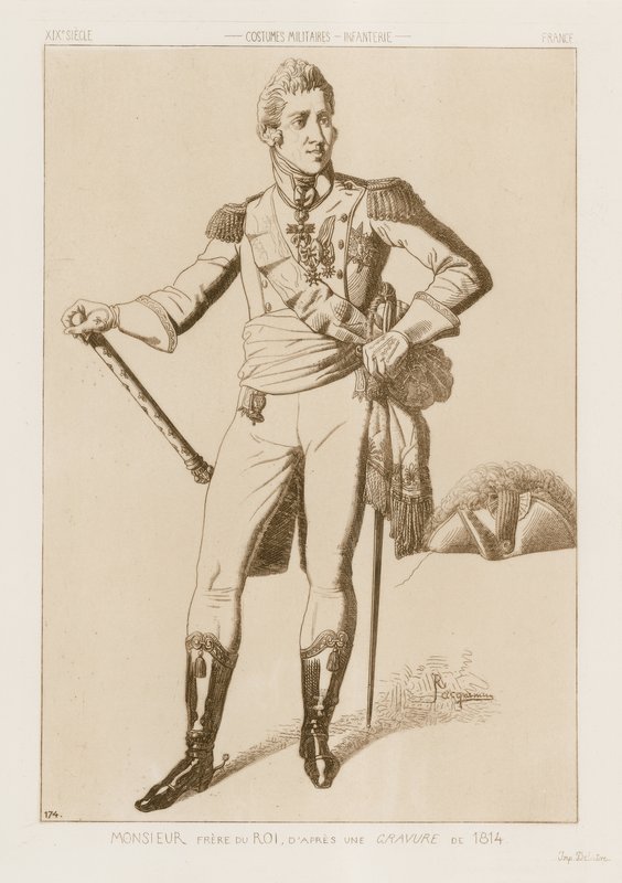 Gentleman - bror till kungen, efter en gravyr från 1814 av Raphael Jacquemin