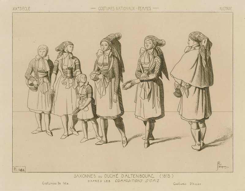 Tysk nationaldräkt - Hertigdömet Sachsen-Altenburg (1815) av Raphael Jacquemin
