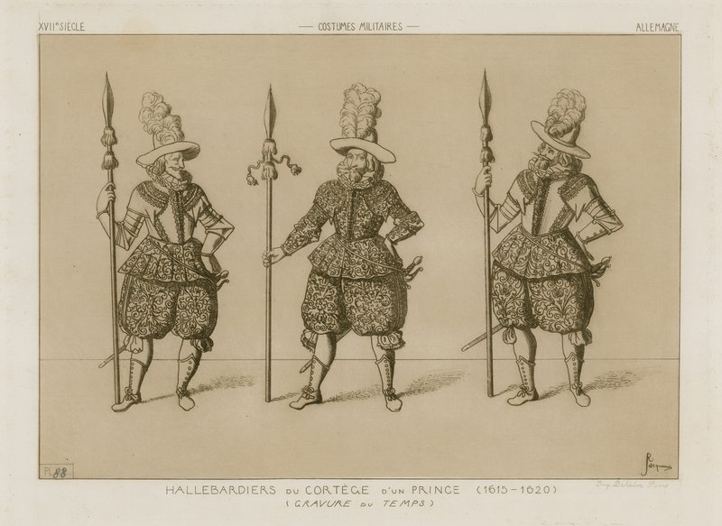 Helleberdier av en furstes kortege, 1615-1620 av Raphael Jacquemin
