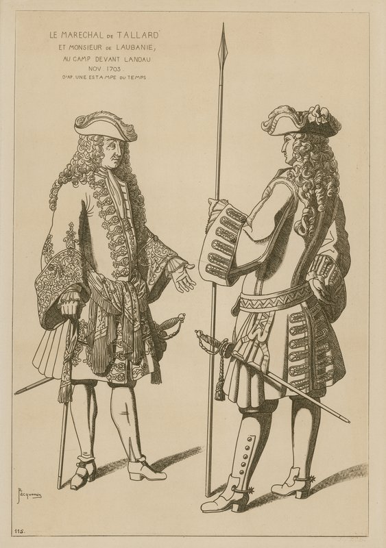 Marskalk av Tallard och Mr Laubanie i lägret före slaget vid Landau, november 1703 av Raphael Jacquemin