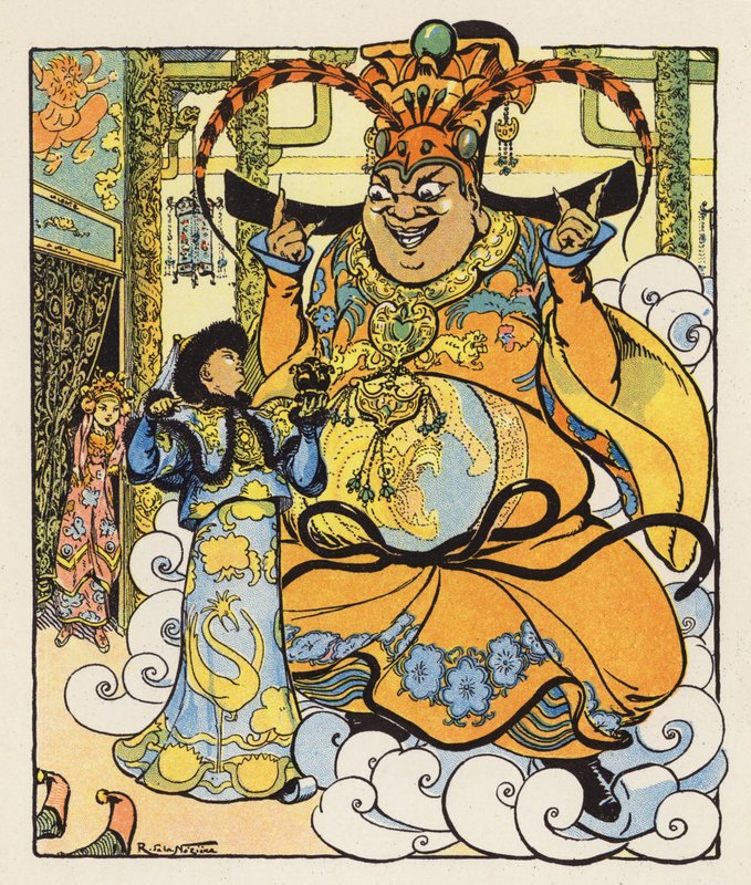 Les Mille et Une Nuits / Tusen och en natt (färglitografi) av Raymond de la Neziere