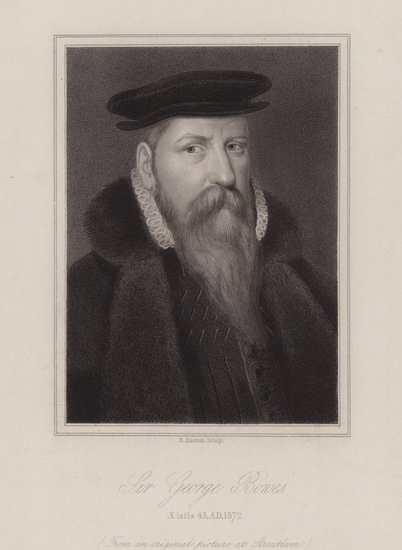 Sir George Bowes, engelsk soldat (gravyr) av Reginald Easton