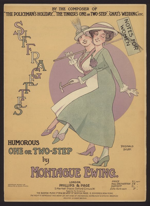 Humoristisk One or Two Step av Montague Ewing, notomslag (färg litho) av Reginald Rigby