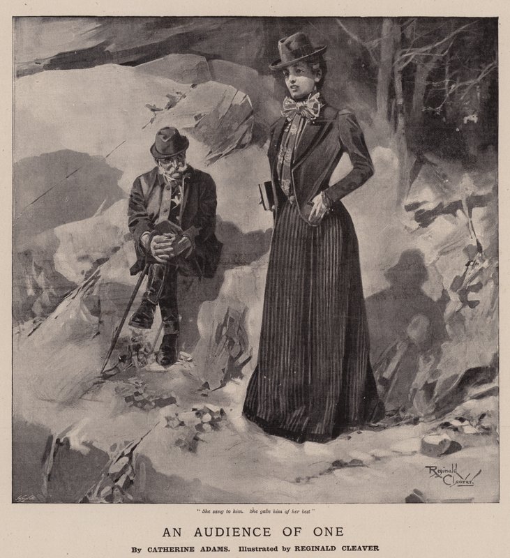En publik på en person (gravyr) av Reginald Thomas Cleaver