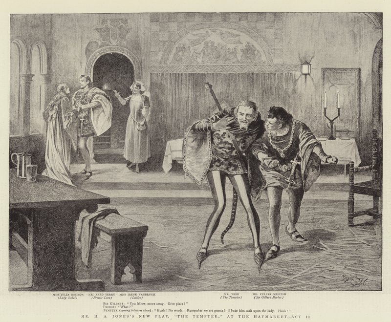 Mr H A Jones nya pjäs "The Tempter" på Haymarket, akt II (lito) av Reginald Thomas Cleaver