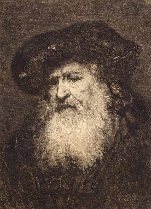 Porträtt av en gammal man i Dresden Gallery av Rembrandt van Rijn