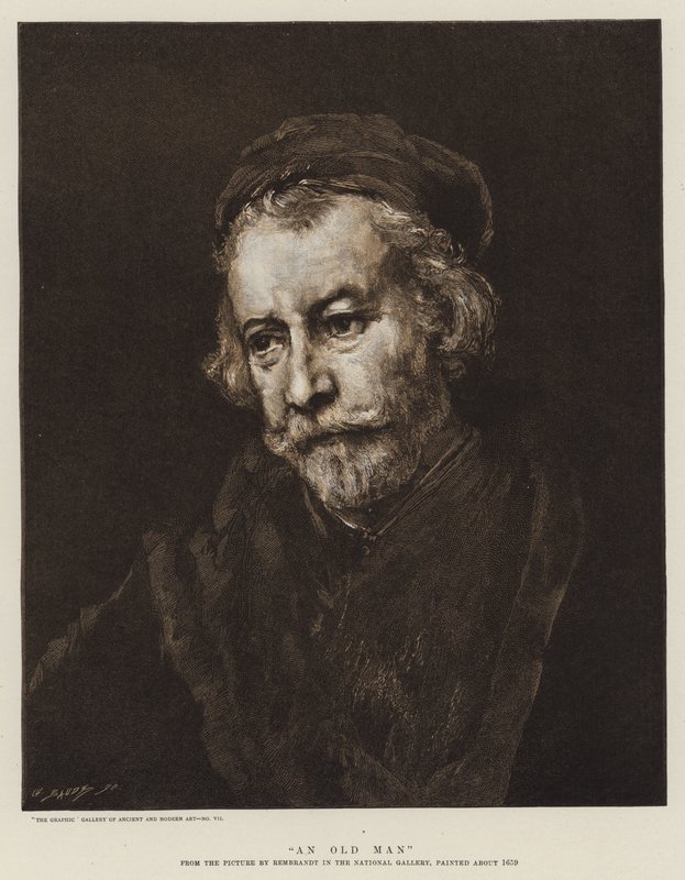 En gammal man av Rembrandt van Rijn