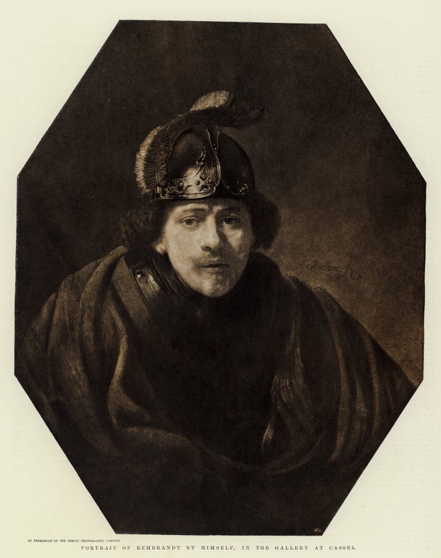 Porträtt av Rembrandt själv, i Galleriet i Cassel av Rembrandt van Rijn