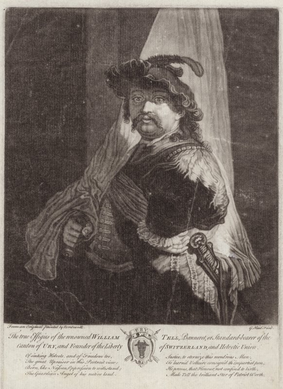 Porträtt av William Tell av Rembrandt van Rijn