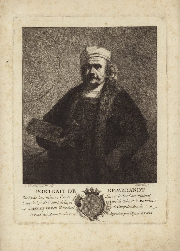 Rembrandt, självporträtt av den holländska målaren och etsaren av Rembrandt van Rijn