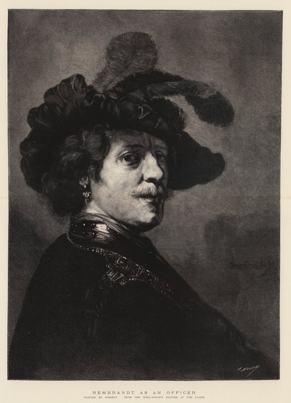 Rembrandt som officer av Rembrandt van Rijn