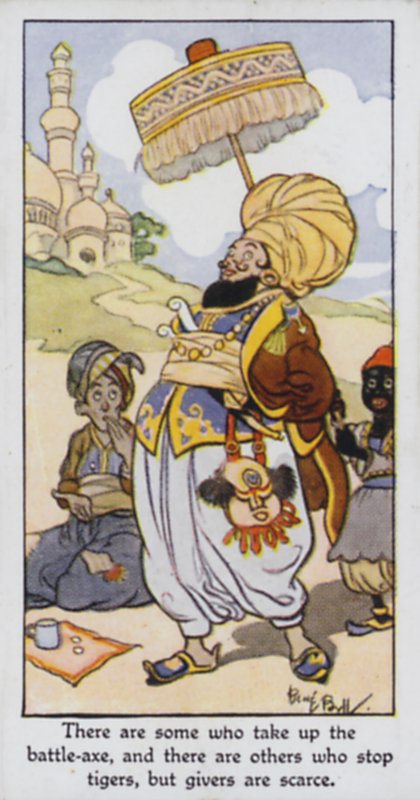Det finns några som tar upp stridsyxan, och det finns andra som stoppar tigrar, men det är knappt med givare av René Bull