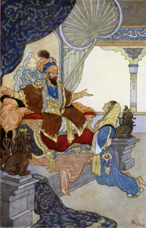 Fetnab och kalifen (färg litho) av René Bull
