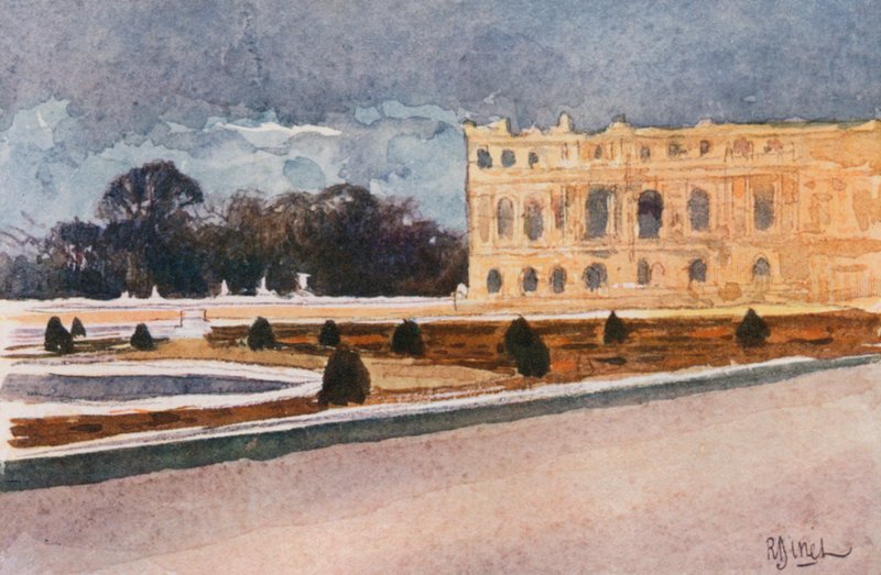 Palats från södra Parterre, Versailles av Rene Binet