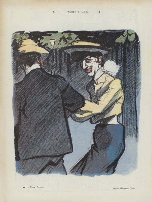 Prostitution - Illustration för Le Rire, 27 maj 1905 (litografi) av Rene George Hermann Paul