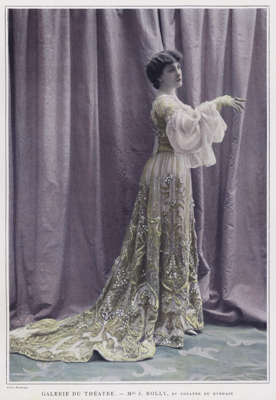 Jane Rolly, fransk skådespelerska (färgad bild) av Reutlinger Studio