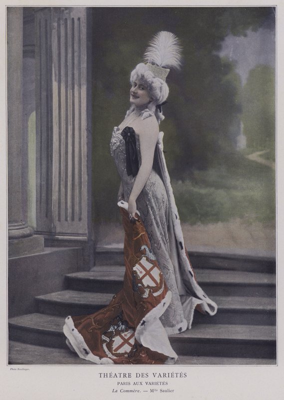Jeanne Saulier, fransk skådespelerska, som Commerce (färgad bild) av Reutlinger Studio