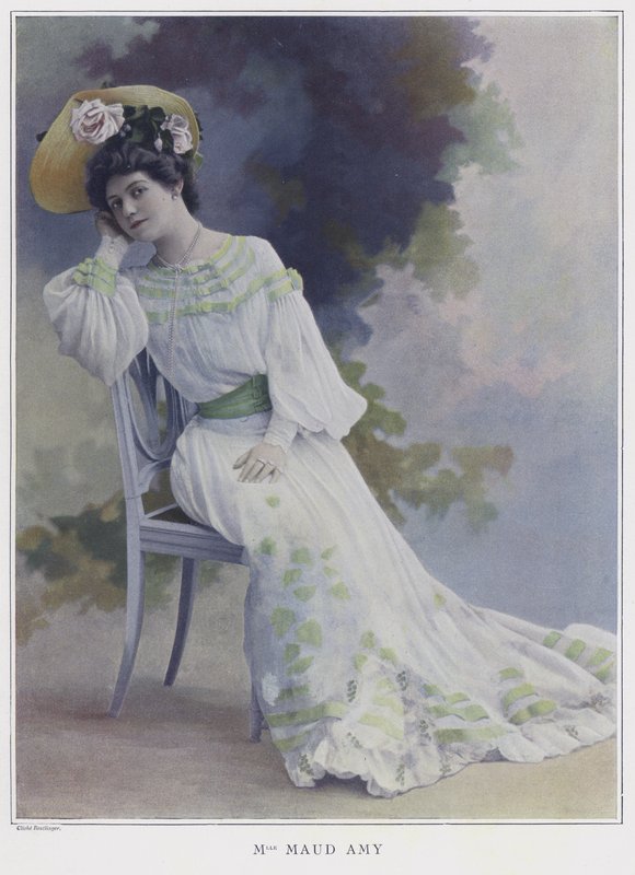 Maud Amy, fransk skådespelerska (färgad bild) av Reutlinger Studio